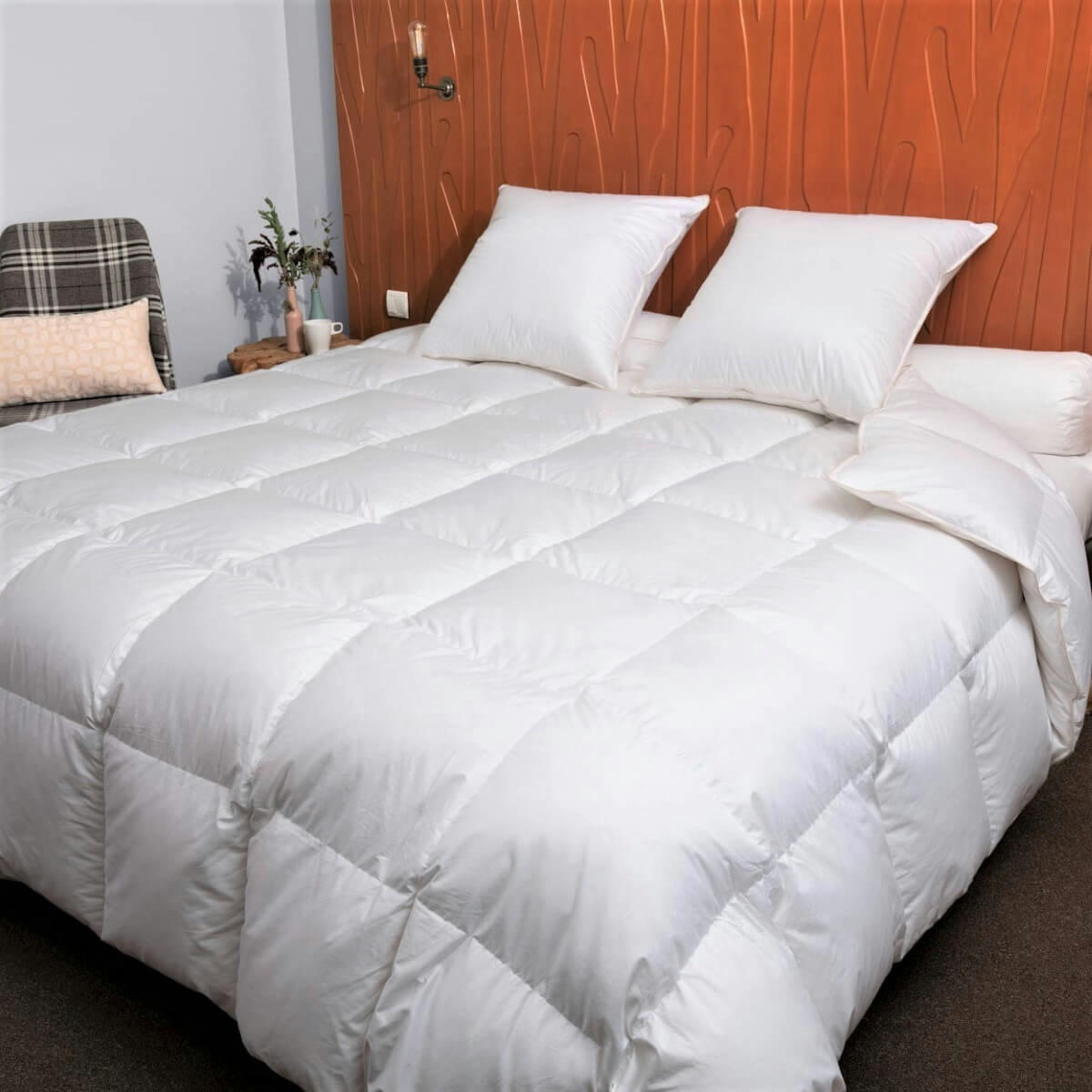 HIVER - Couette naturelle chaude duvet d’oie et coton bio 260x240 cm