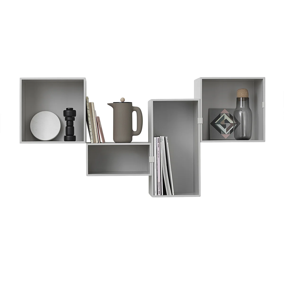 Muuto - Mini Stacked Regalsystem - hellgrau