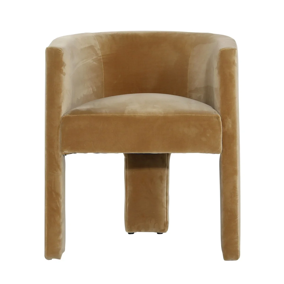 Orchard Polyester Velvet Upholstered Dining Chair, Camel