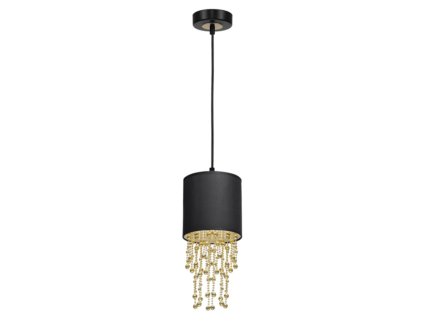 Lampa wisząca Almeria tkaninowa czarna