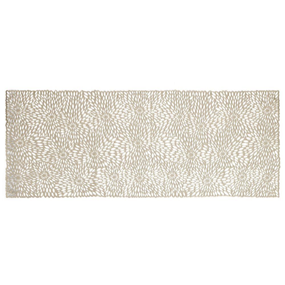 Chemin de table No&euml;l PVC doré