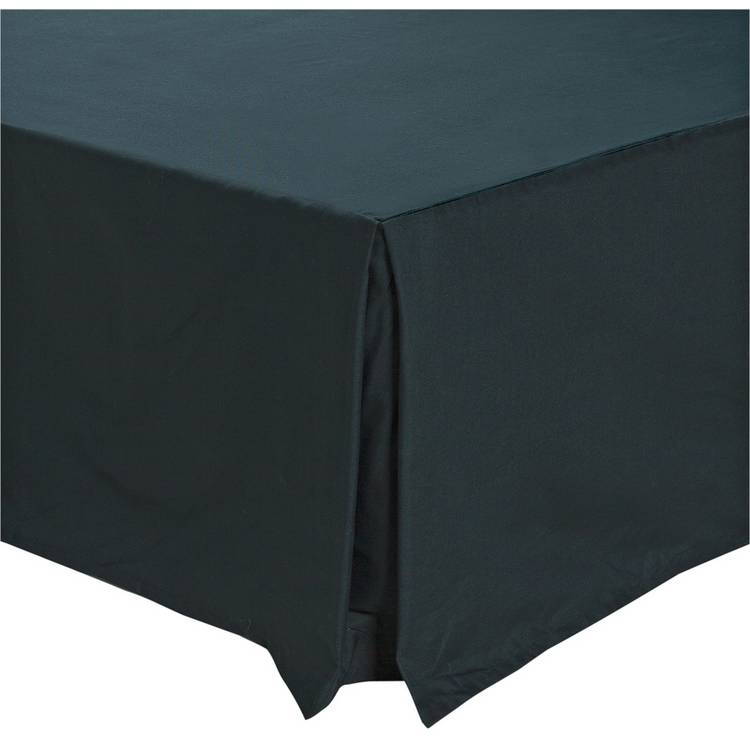 Habitat Easycare Plain Black Valance - Single