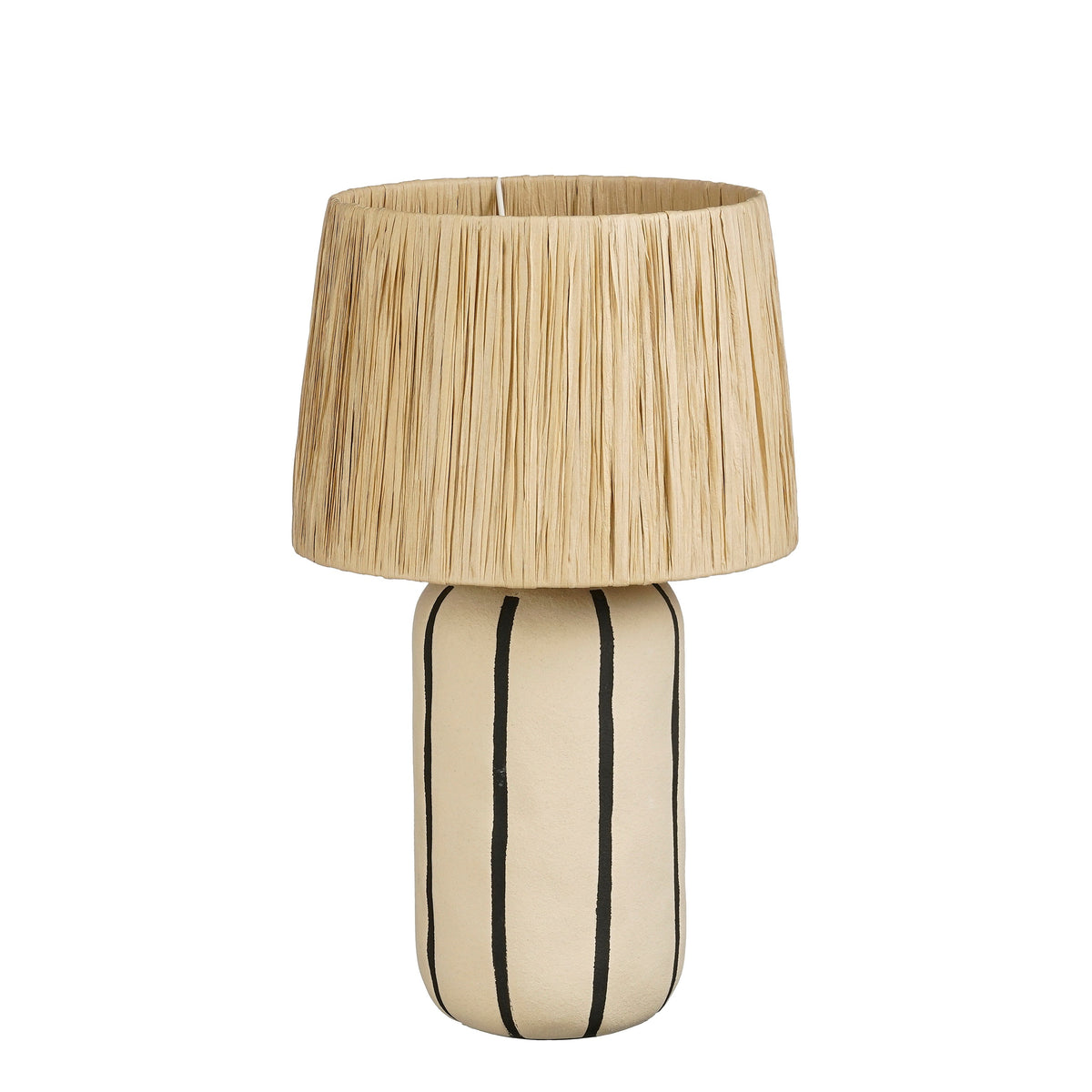 Mica Decorations Denton Tafellamp Woonkamer - Lamp Decoratief met Lampenkap - Bureaulamp Tafellampen Woonkamer - 48 x ⌀28 cm - Keramiek, Metaal,