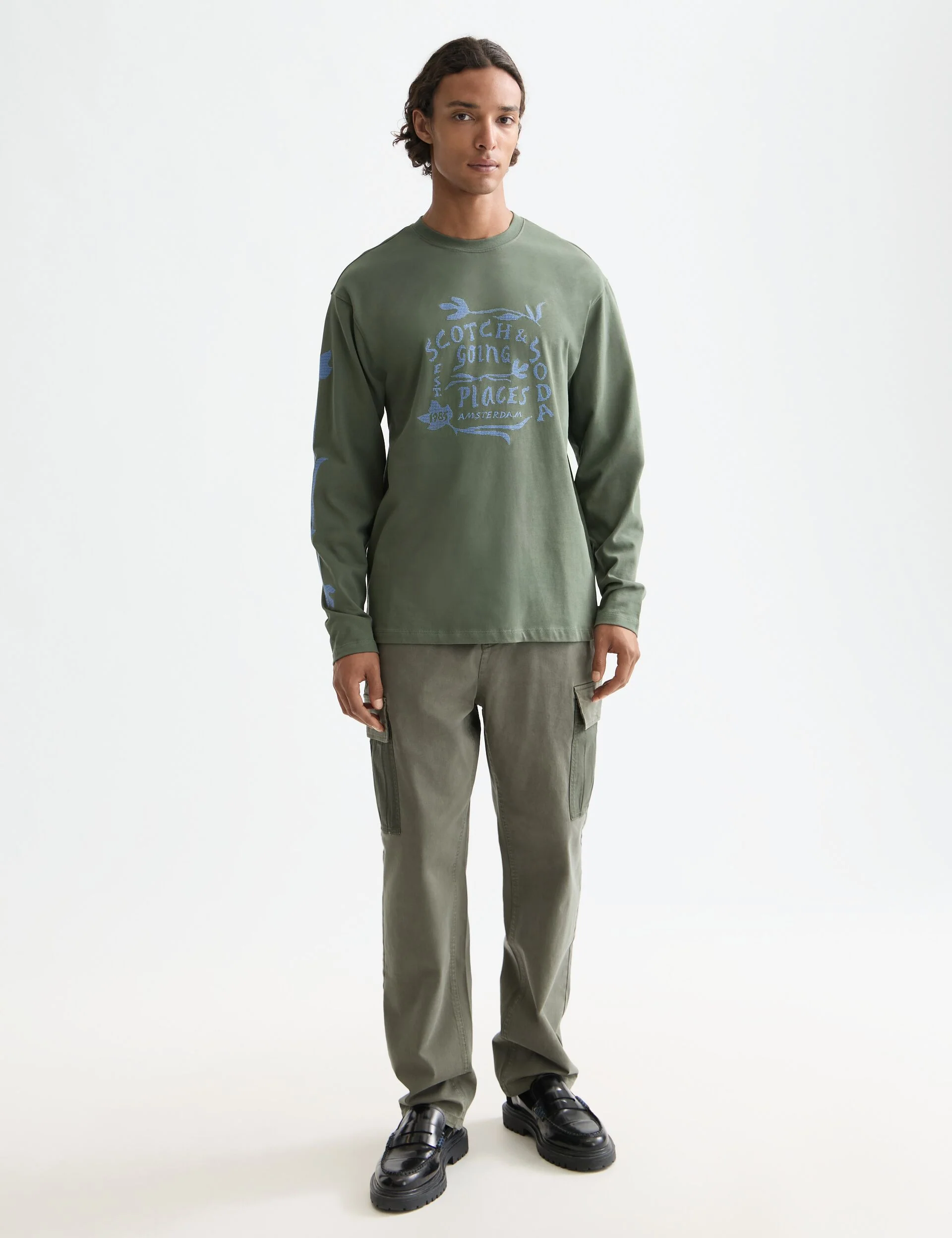 Relaxed Fit Artwork Long Sleeve T-Shirt