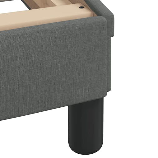 NNEVL Bed Frame with Headboard Dark Grey 90x190 cm Fabric