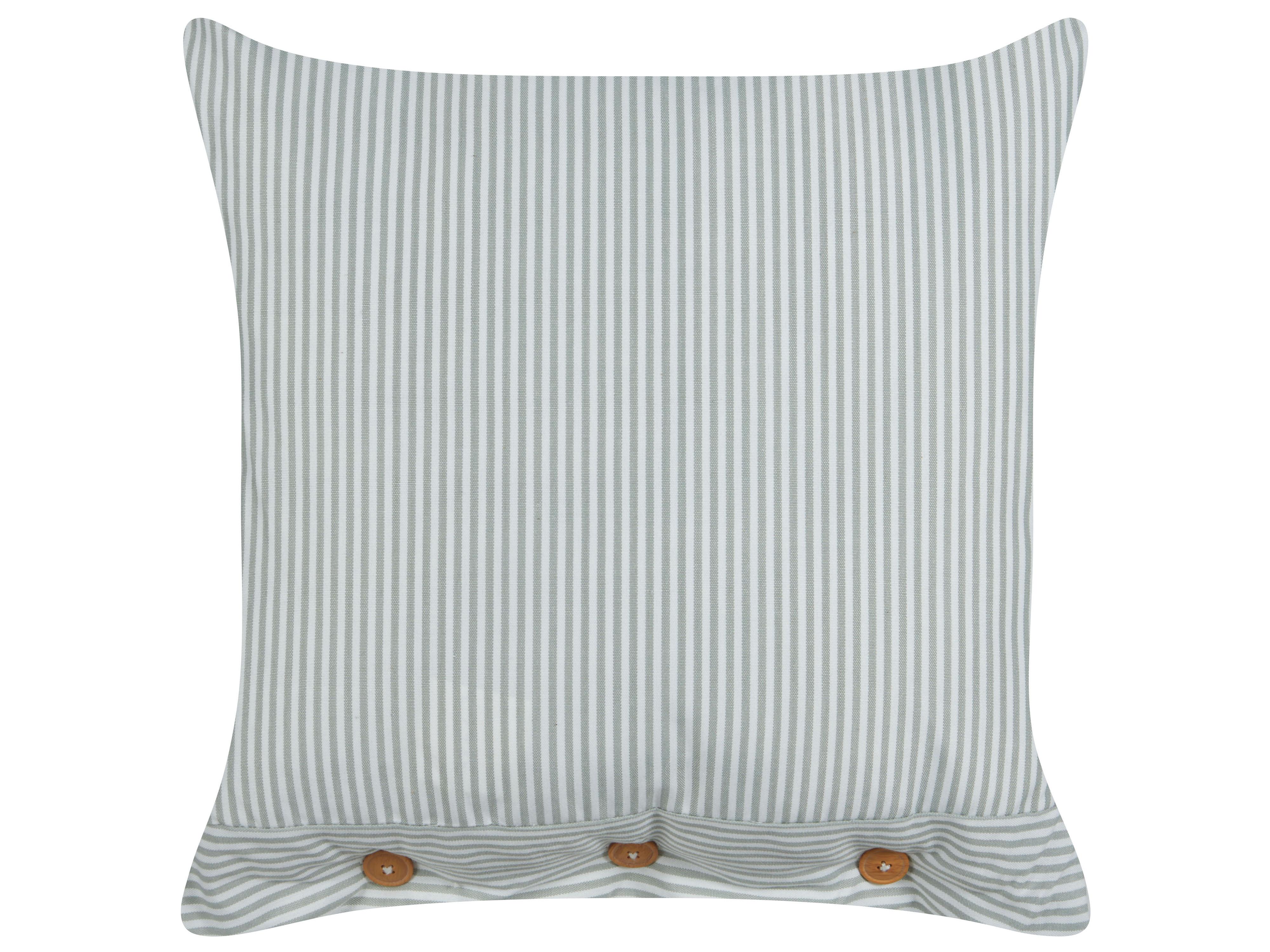 Throw Cushion SEBRINE 45 x 45 cm Mint Green Striped