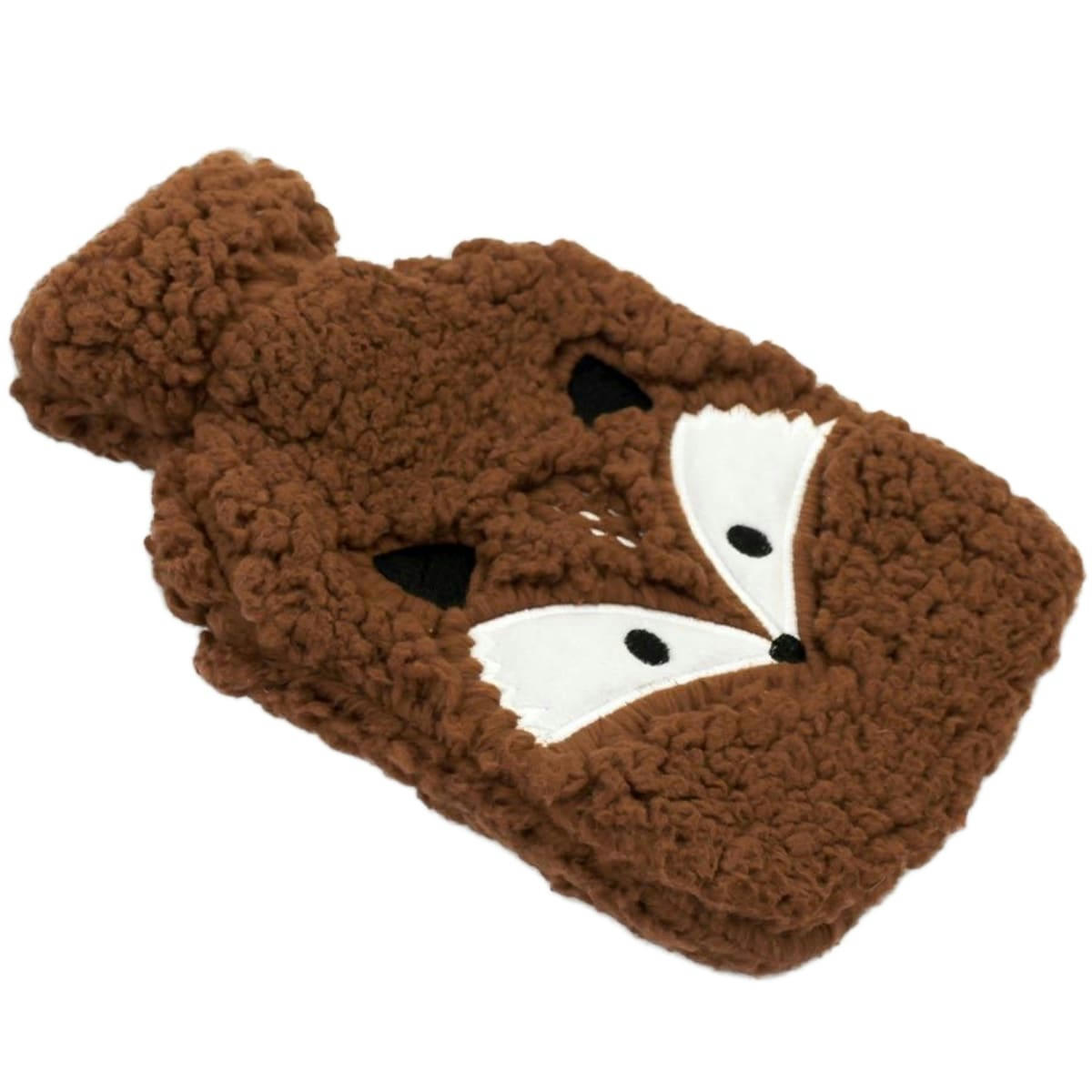 - Bouillotte renard avec enveloppe en fourrure