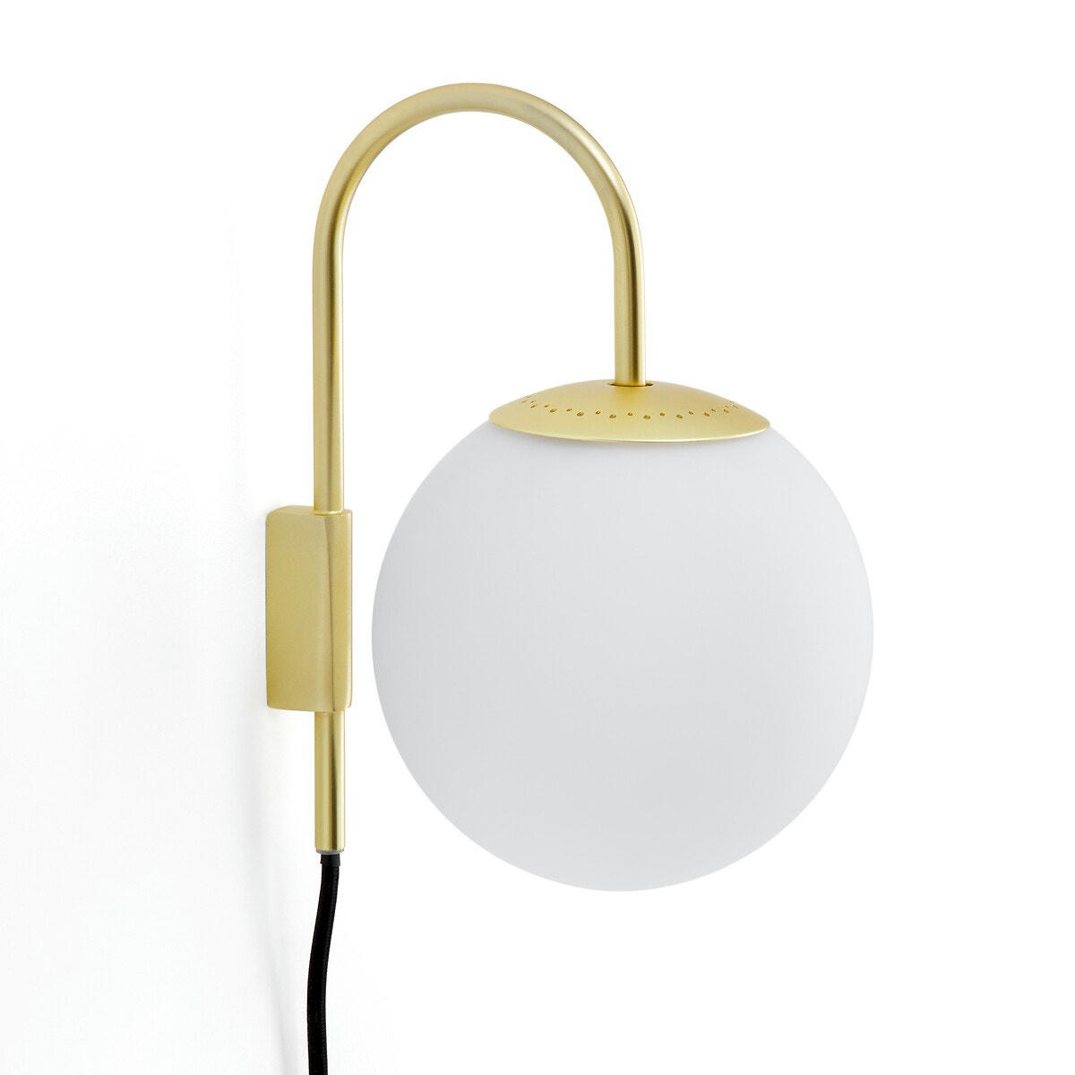 Applique laiton et verre opaline, Moricio