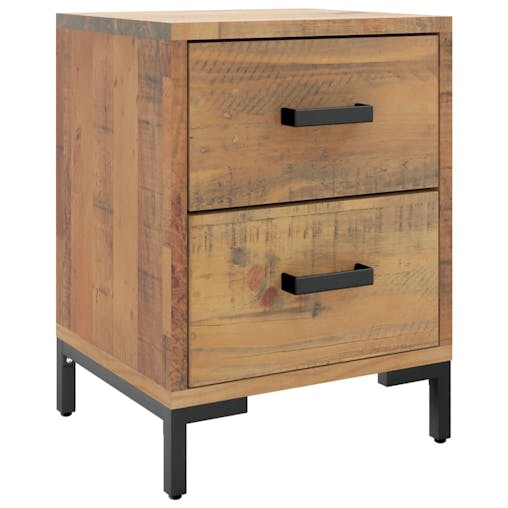 NNEVL Bedside Cabinets 2 pcs 36x30x45 cm Solid Wood Pine