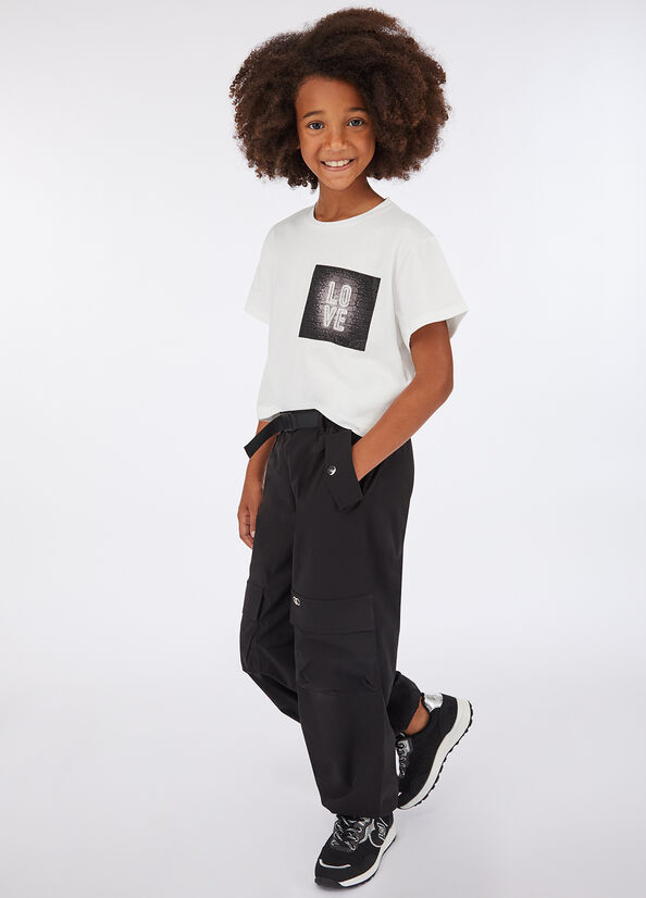 Pantaloni ampi in tessuto tecnico