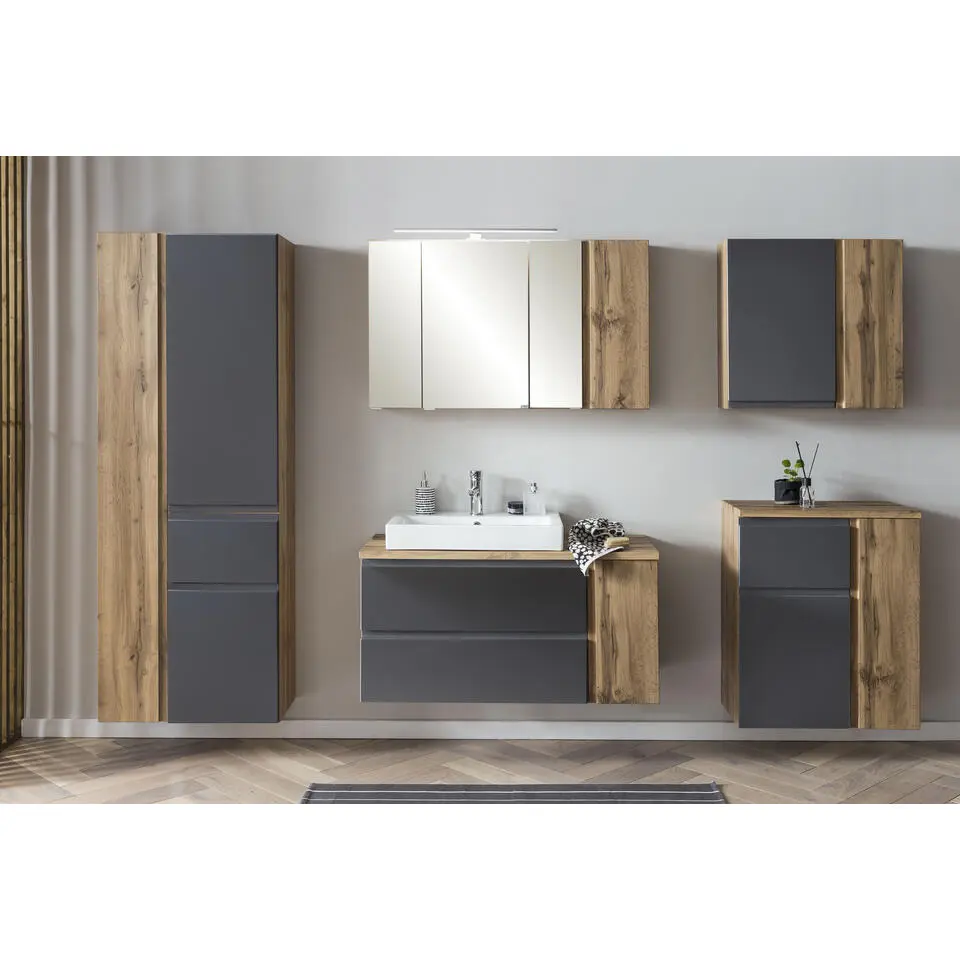 Kolomkast Varese - 65 x 35 x 180 cm - Grijs