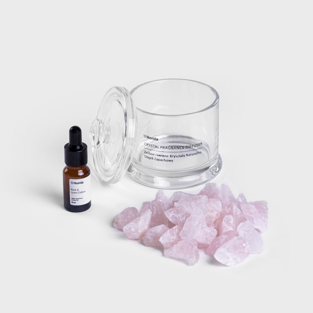 Zestaw zapachowy SERENITY Rose & Linen Cotton 300 g   10 ml