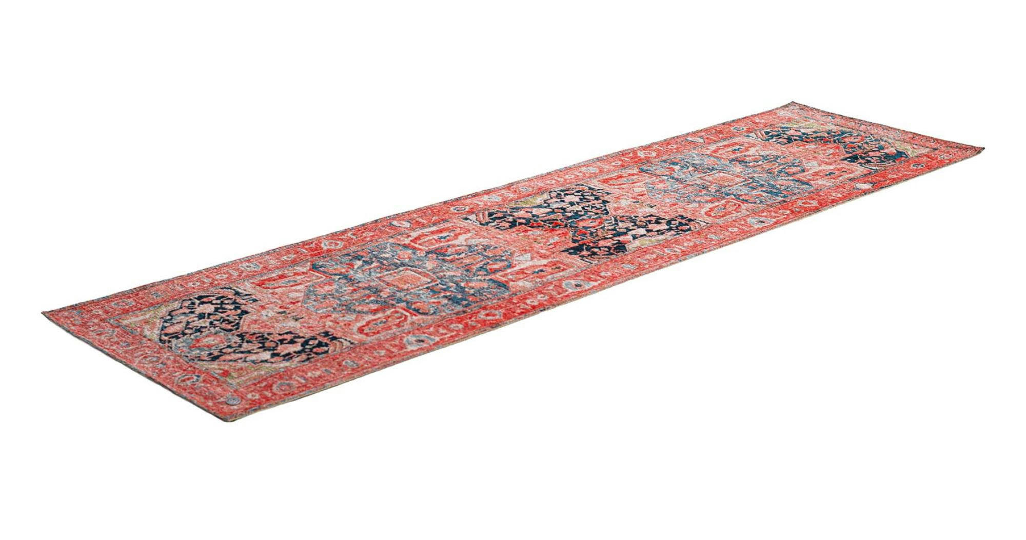 FUNKY ORIENT - Tapis d'orient vintage tissé plat multicolore 075x290 cm
