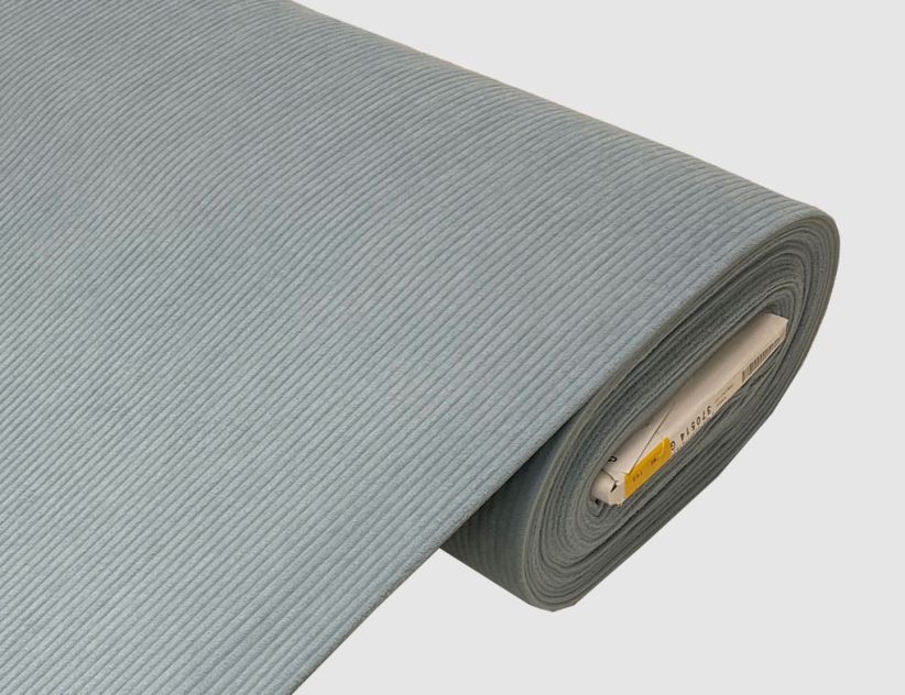 Cordstoff Uni Hellblau