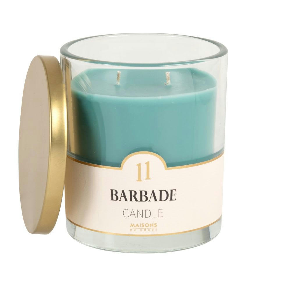 COLORAMA - Bougie parfumée turquoise en verre H11, 400g