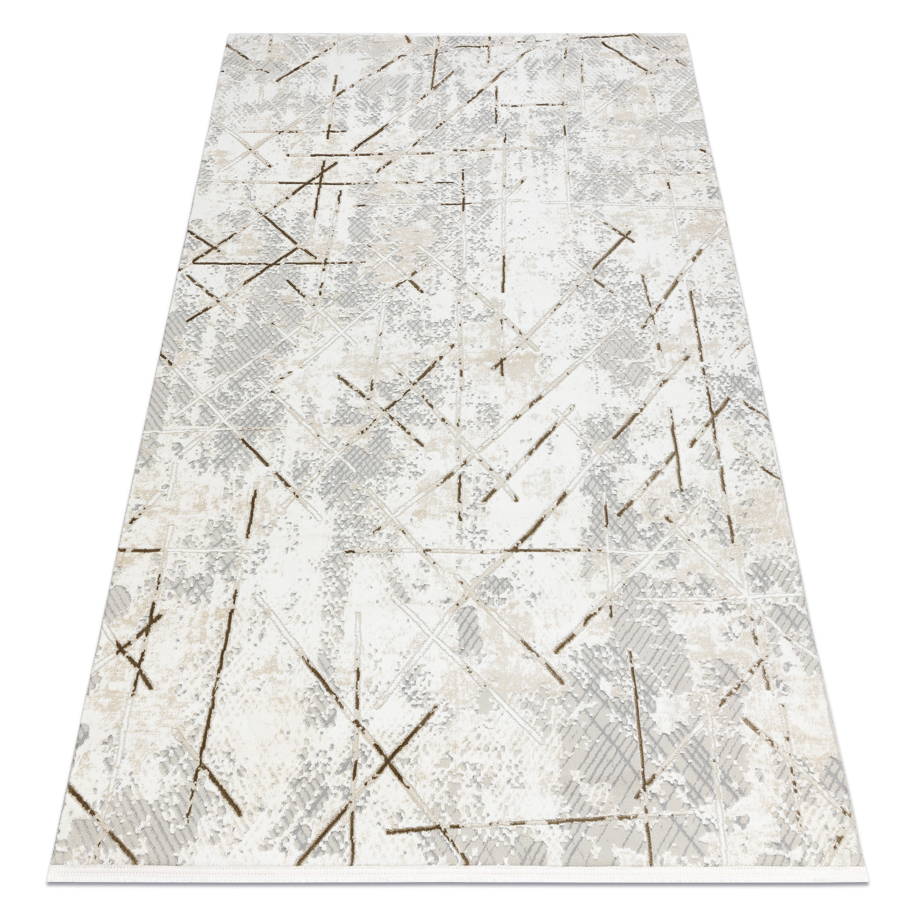 Dywan DUKE 51393 krem / złoty - Geometryczny, vintage 80x150 cm