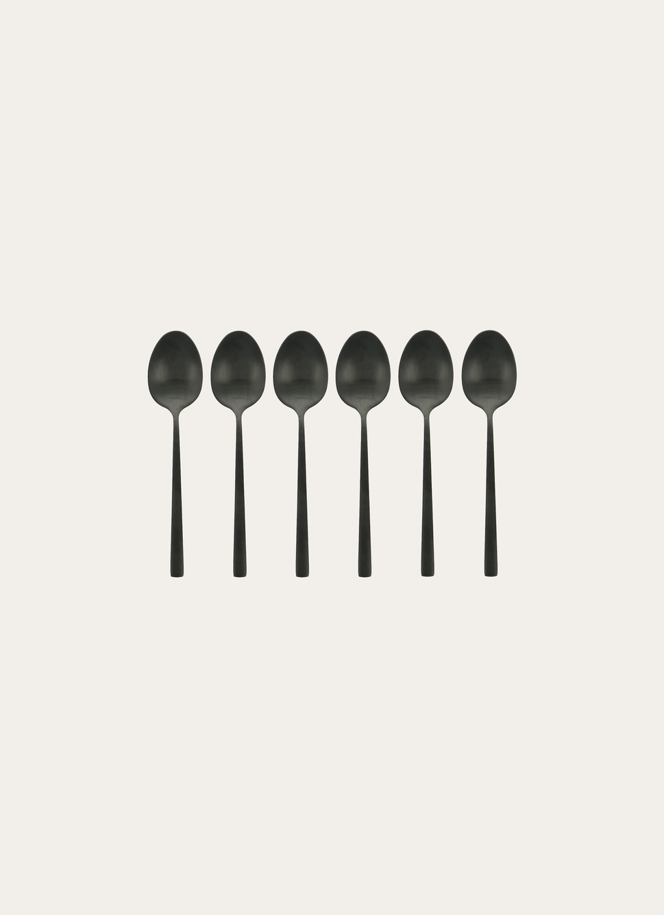 COFFRET DE 6 CUILLÈRES à SOUPE EN ACIER INOXYDABLE Noir