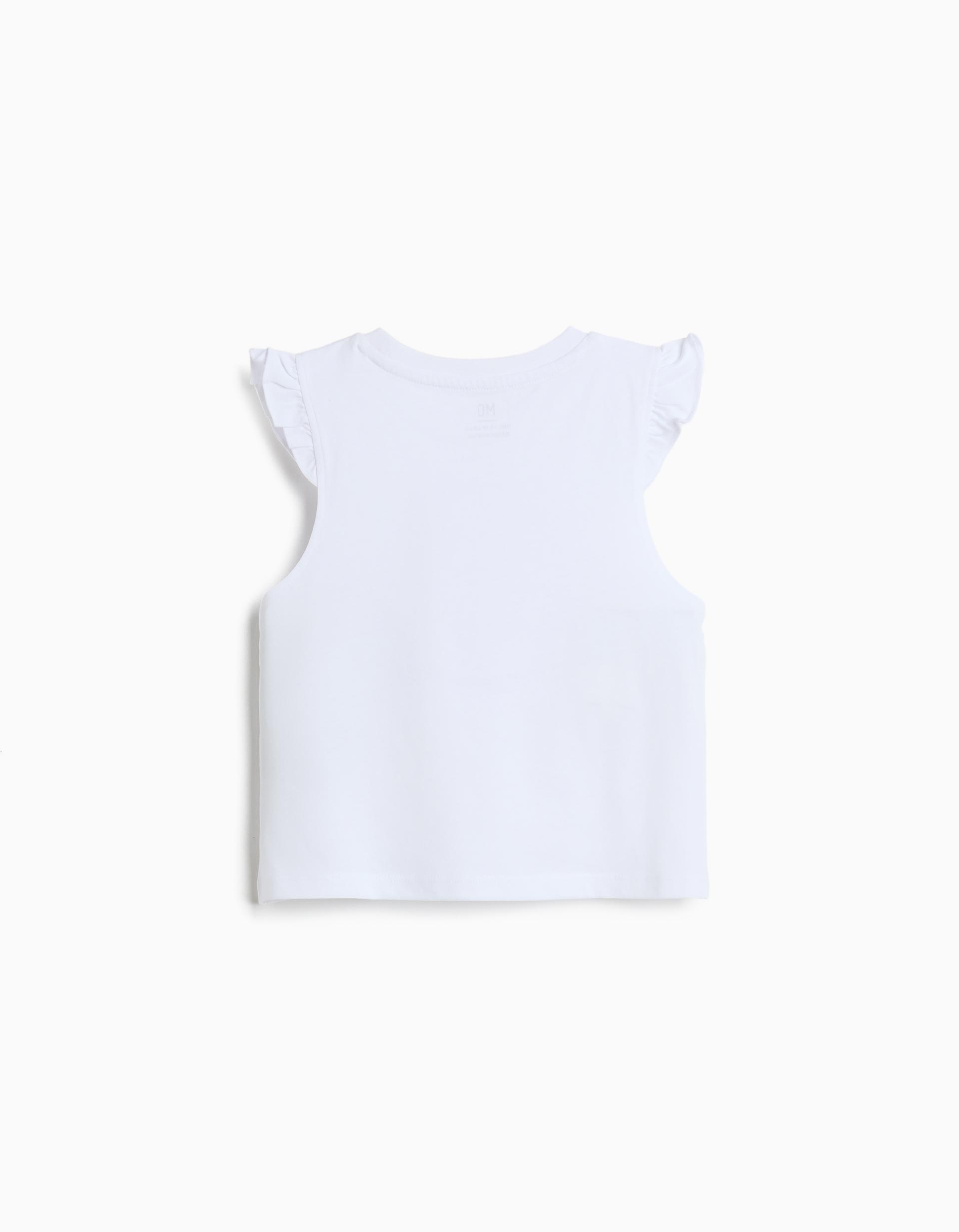 T-shirt Estampada, Menina, Branco