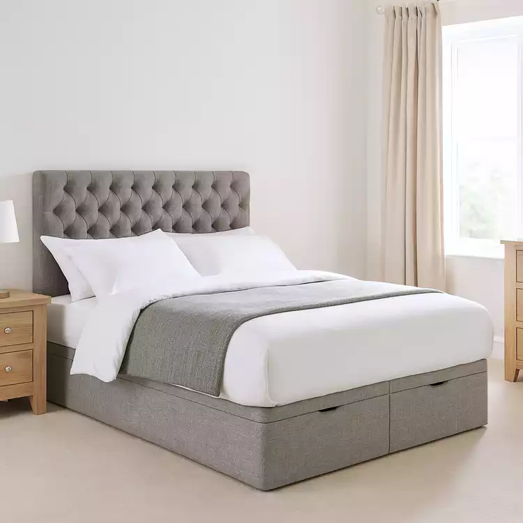 Millbrook Chester Double Fabric End Lift Ottoman Bed - Grey