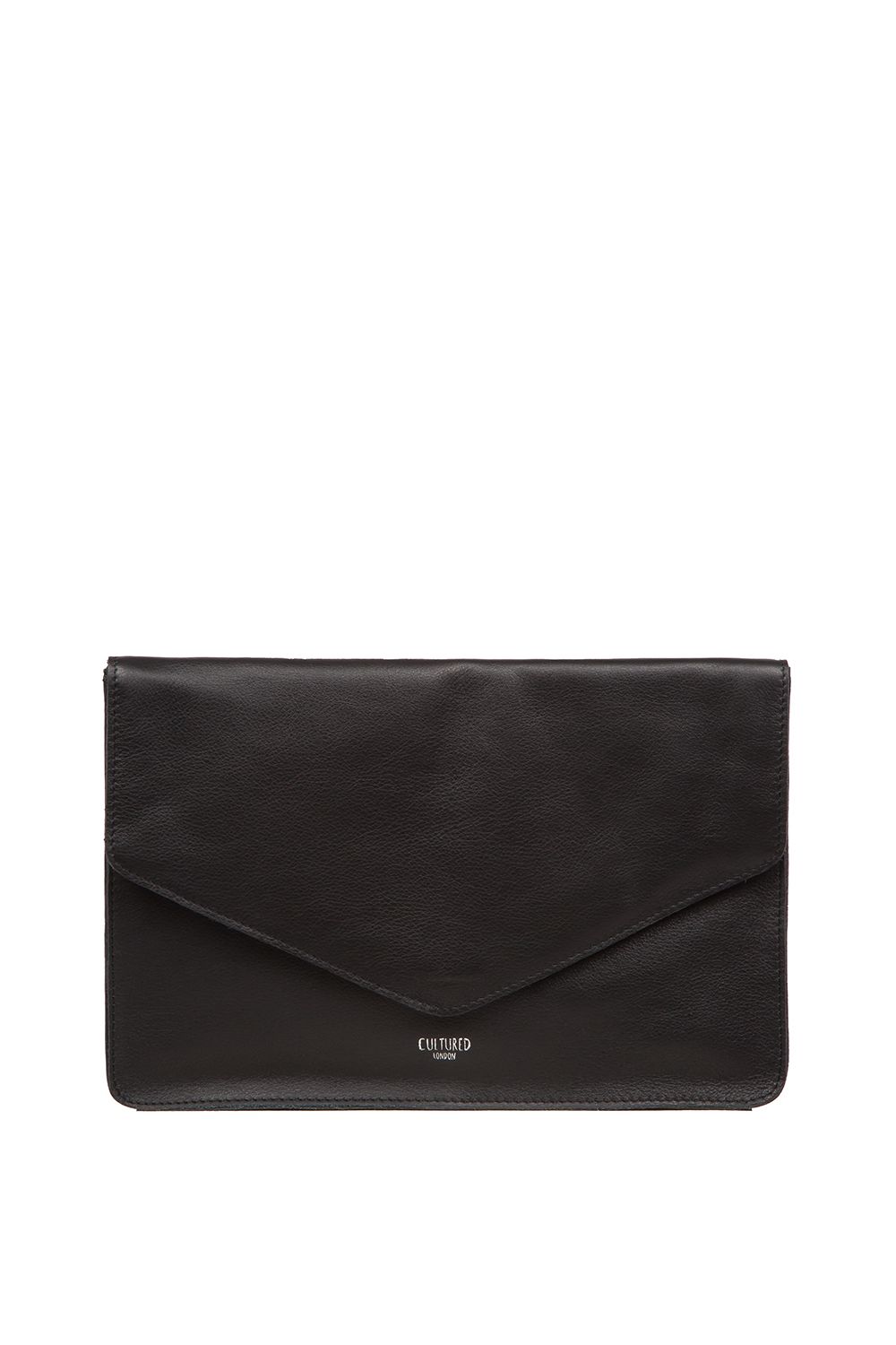 Cultured London Yara' Leather Clutch Bag