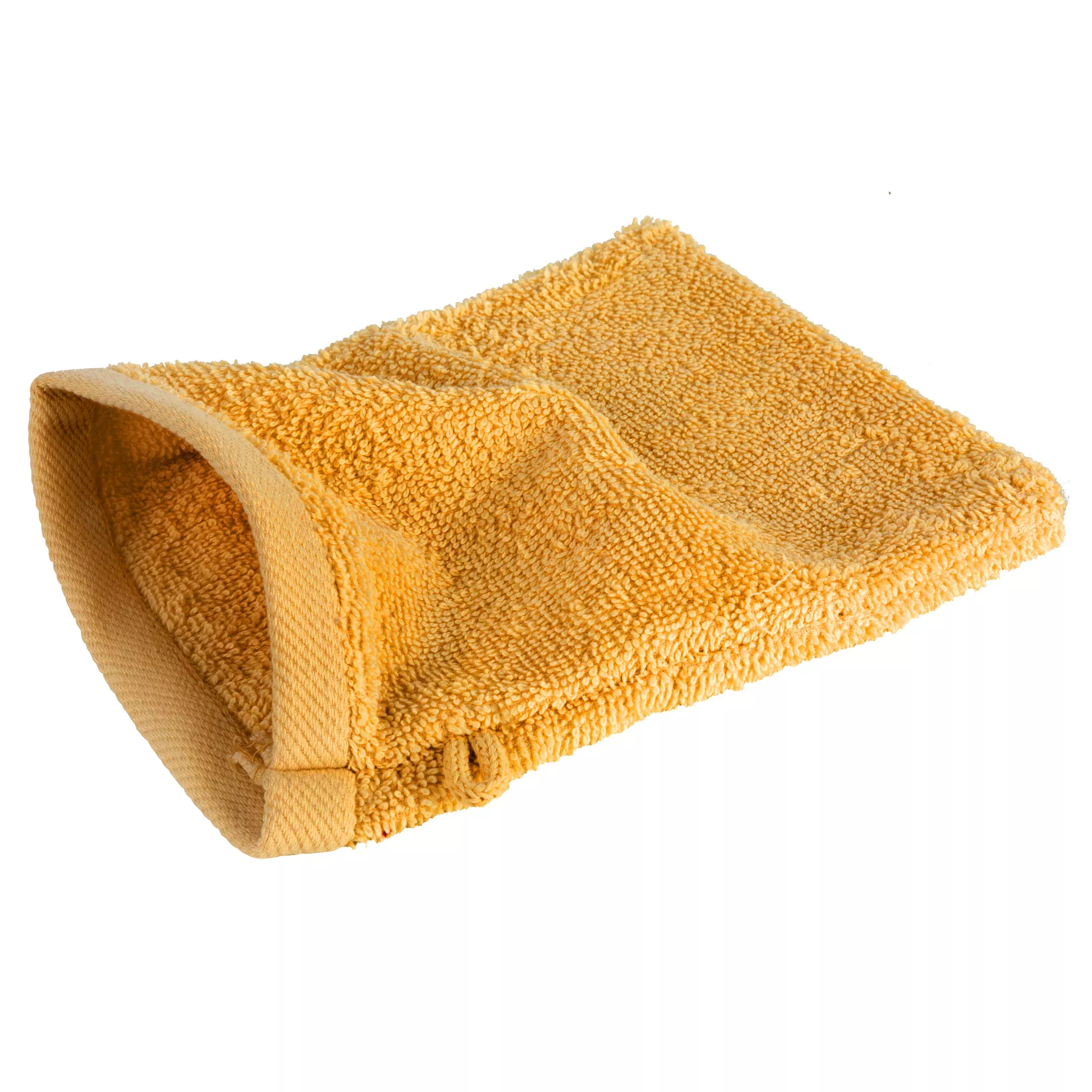 Myjka do kąpieli 16x21 cm bawełniana kolor musztardowy 500 g/m2 GŁADKI 2