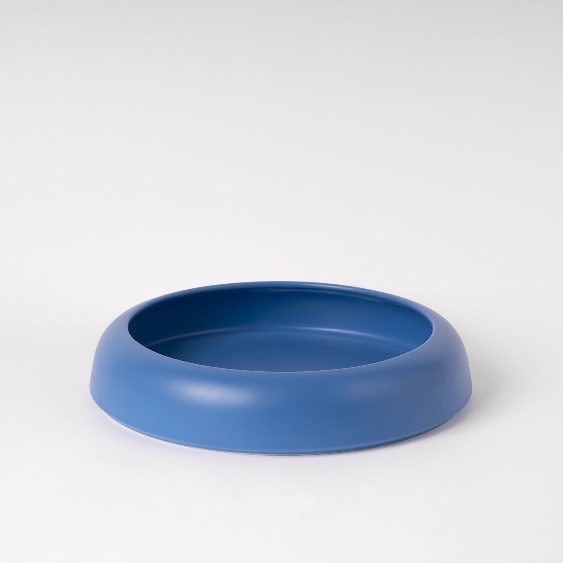 Large Electric Blue Low-Profile Centerpiece Bowl