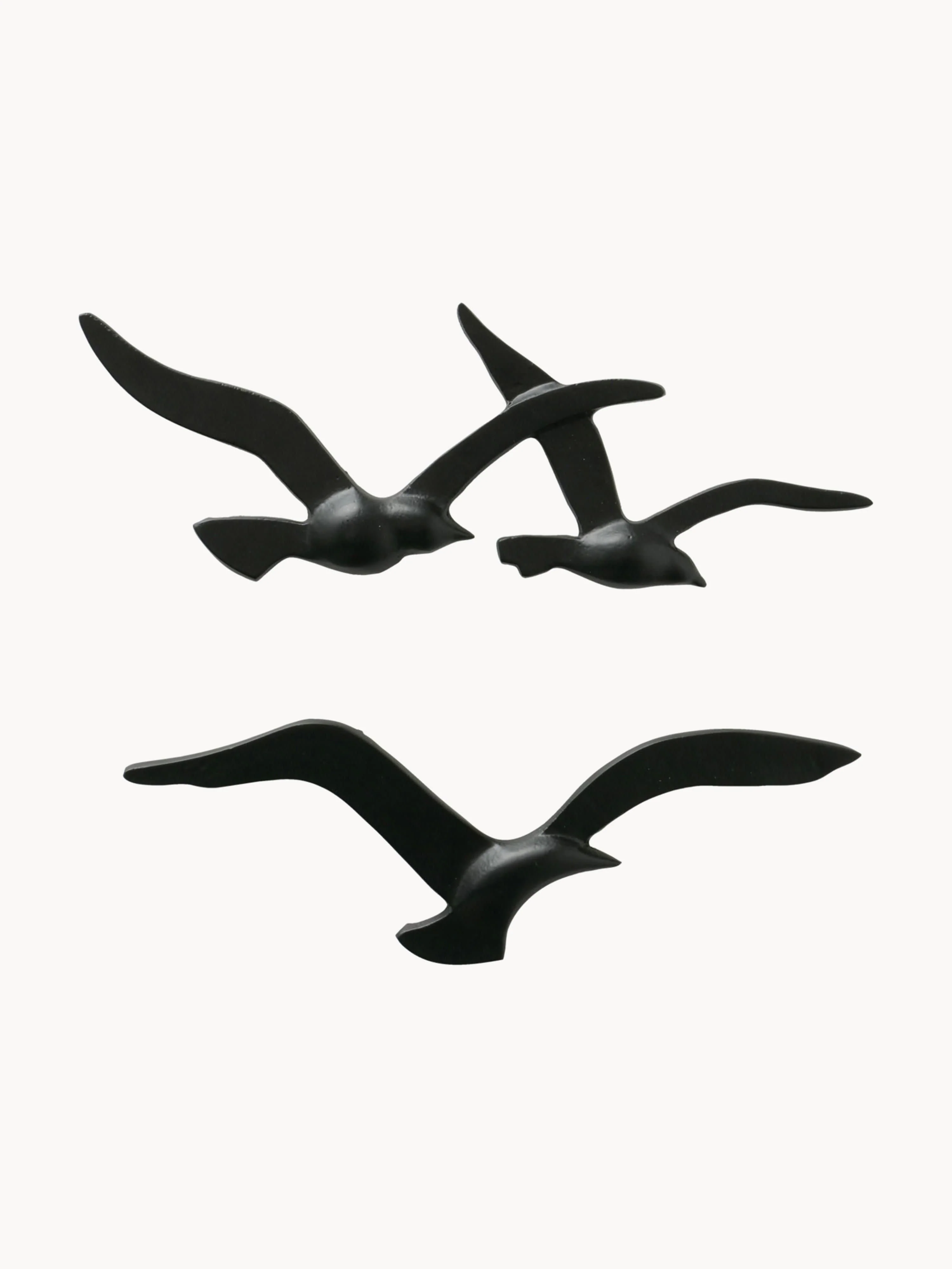 Metall-Wandobjekte Birdy in Vögelform, 2er-Set