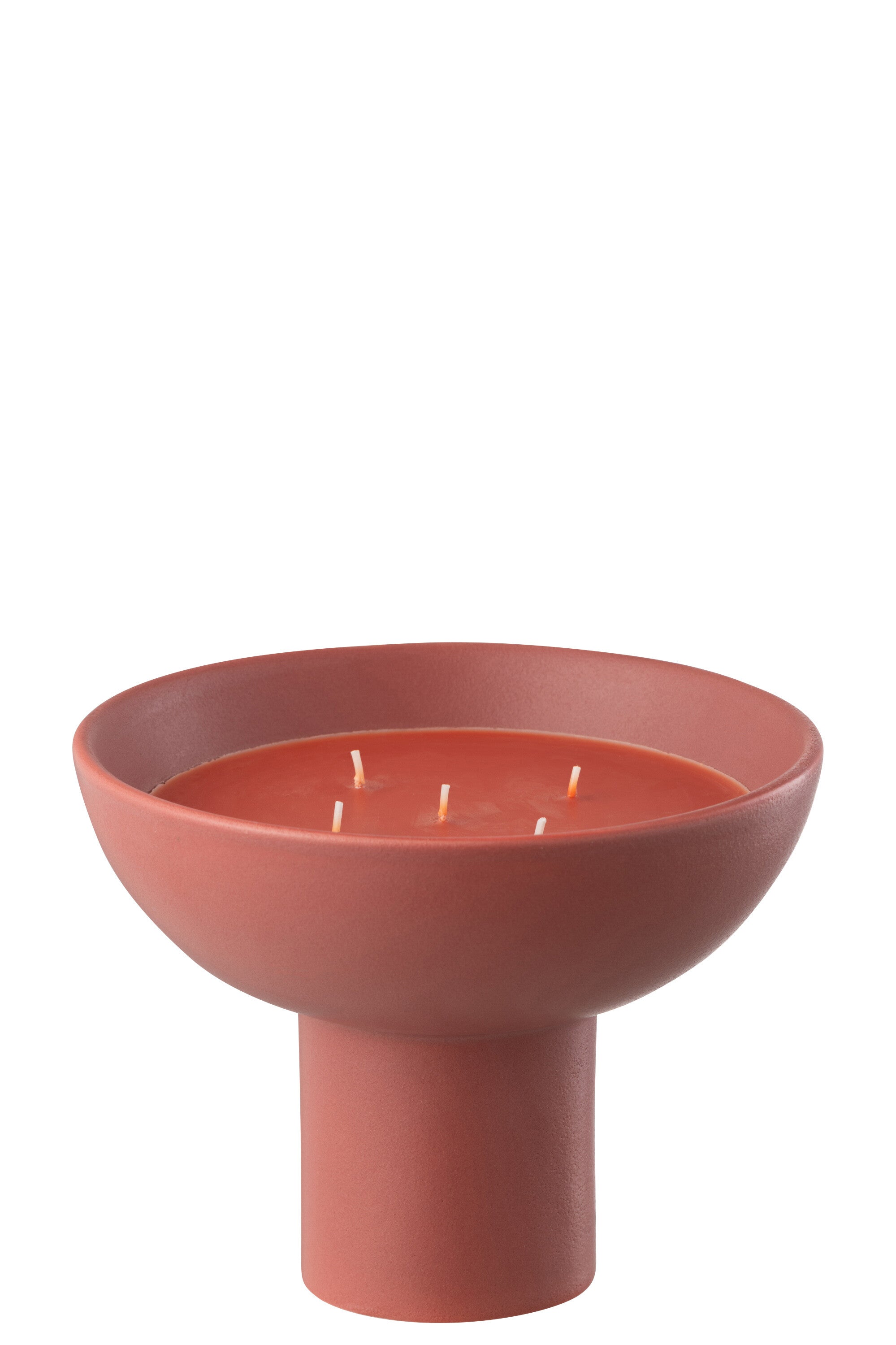 J-Line geurkaars Kop - Olive & Frank Incense - keramiek - rood - 12U