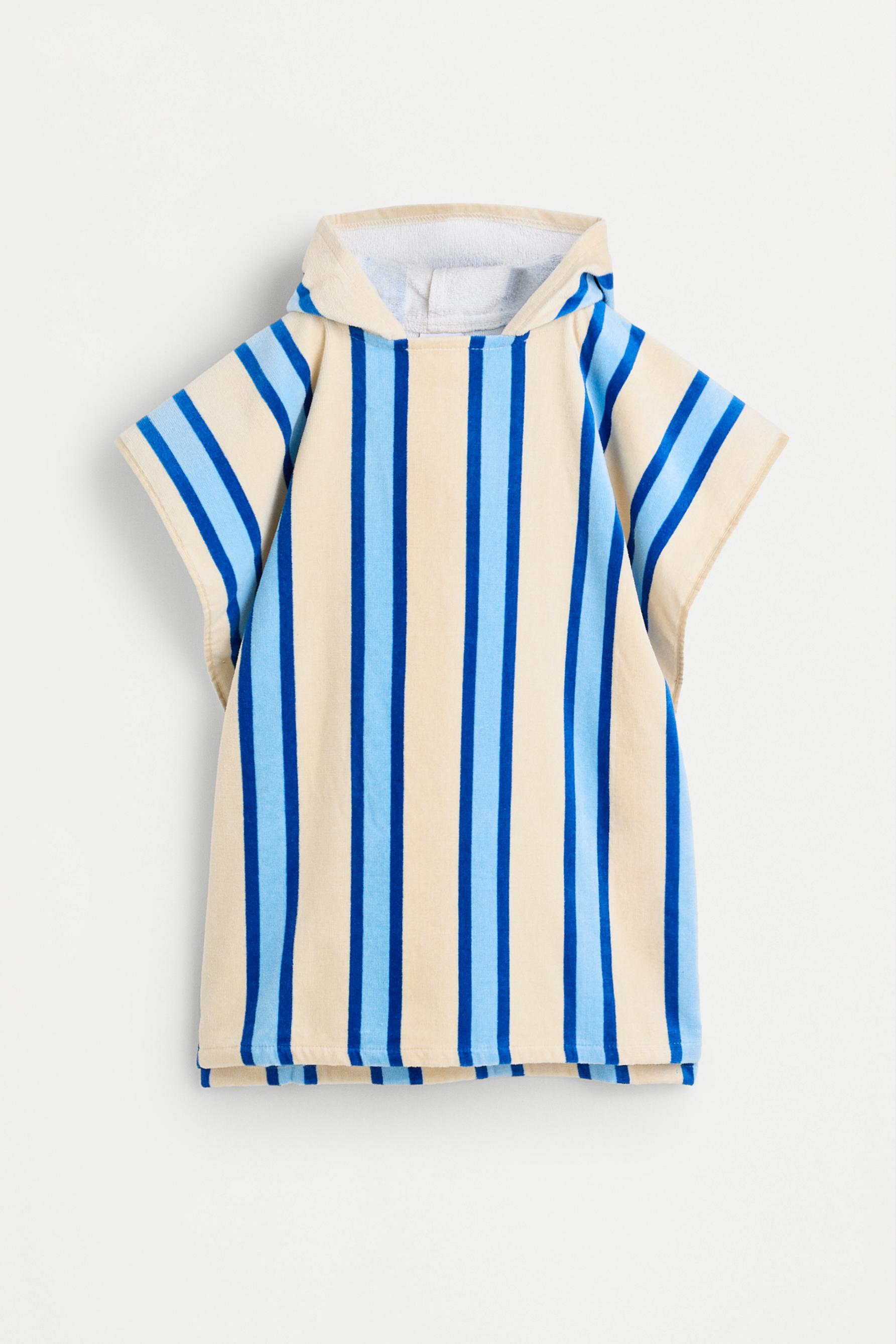 Niños | Poncho toalla rayas azules