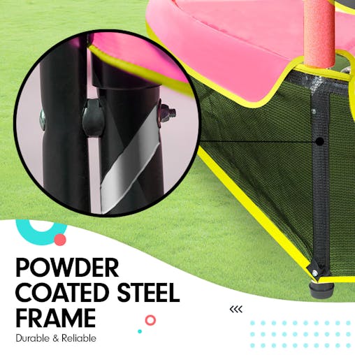 NNEDPE Kahuna Mini 4.5 ft Trampoline Green Pink