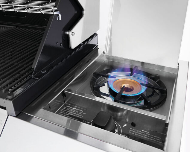 BeefEater 1200 Series - 5 Burner Black Enamel BBQ With Side Burner