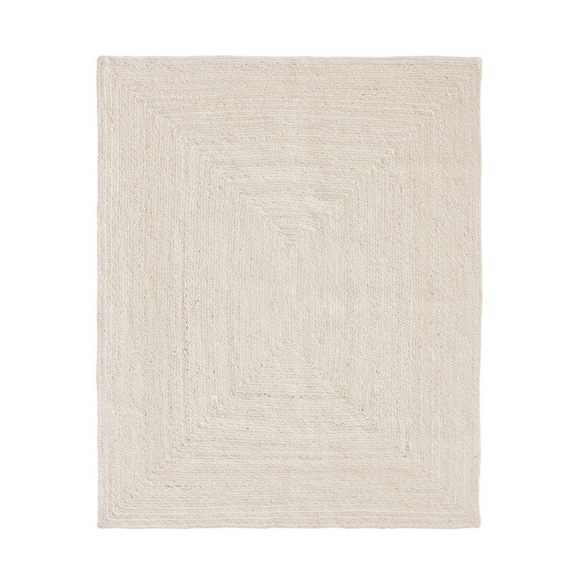 Tapis rectangulaire jute blanchi, Aftas