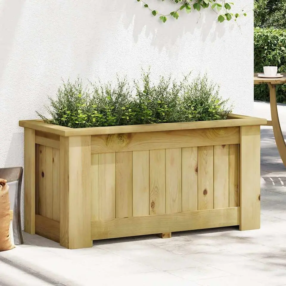 VIDAXL Plantenbak verhoogd 100x50x50 cm ge?mpregneerd grenenhout