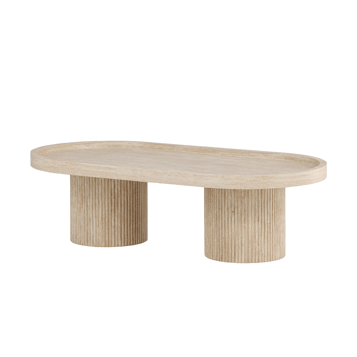 Nest living Micah Houten Salontafel Beige - 120 x 60 cm