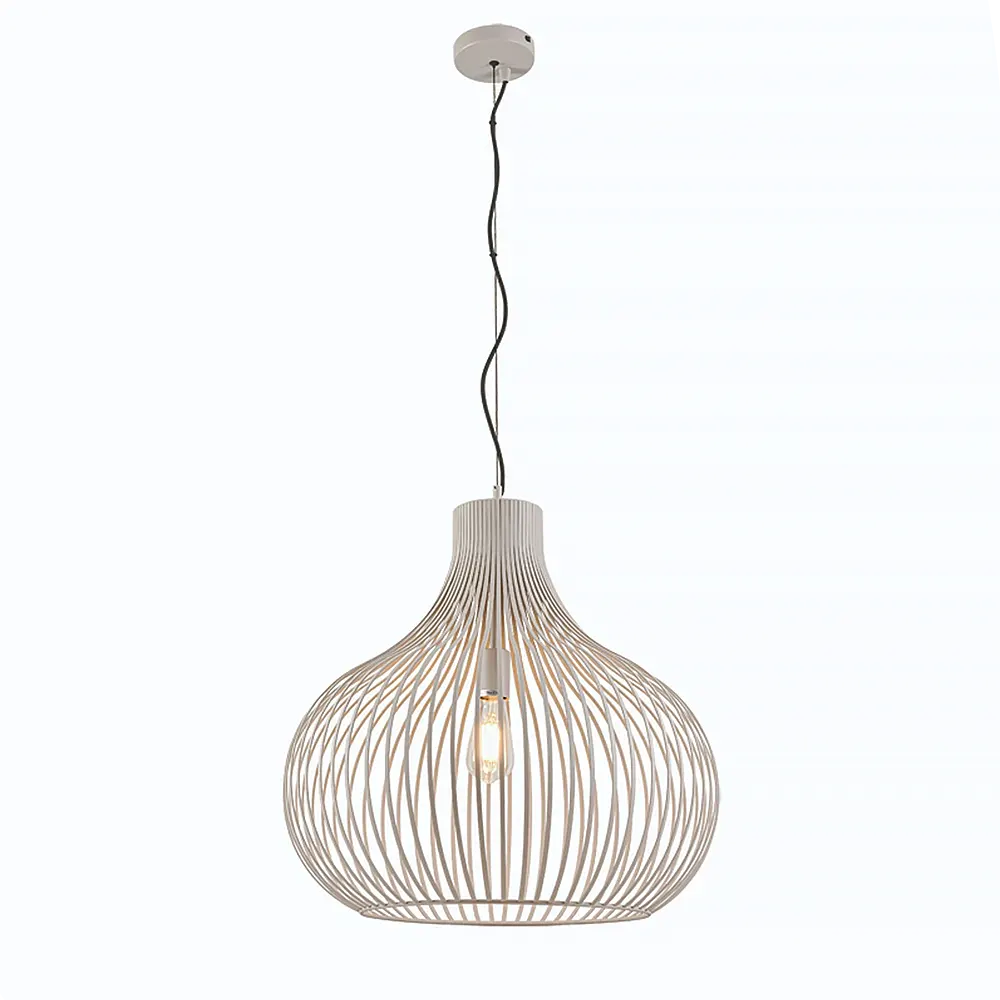 Freelight hanglamp Aglio - 1 lichts - 48 x 200  cm - creme