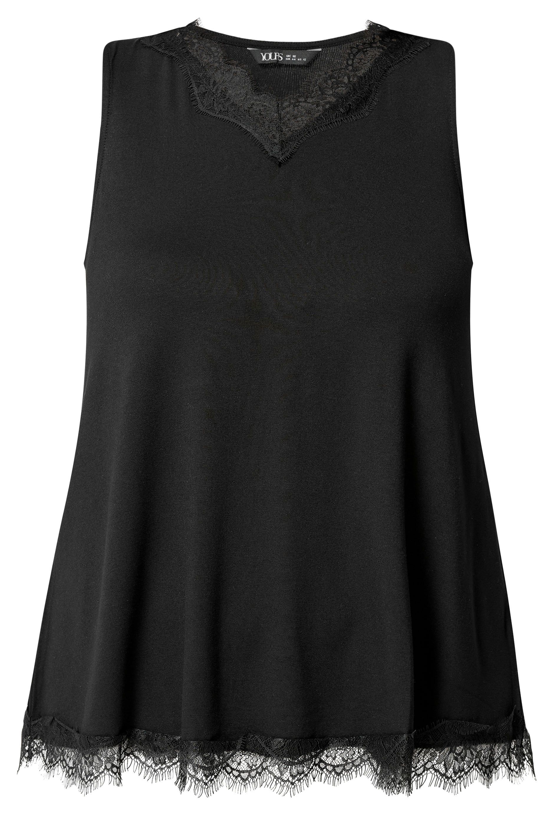 Yours Lace Trim Vest Top