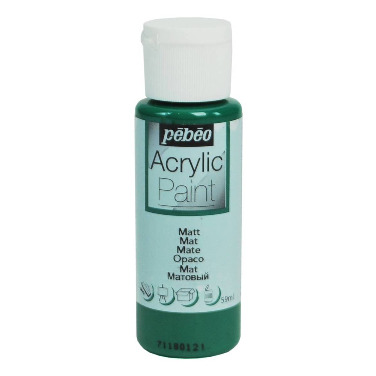 Pebeo Dark Green Matt Acrylic Craft Paint 59ml