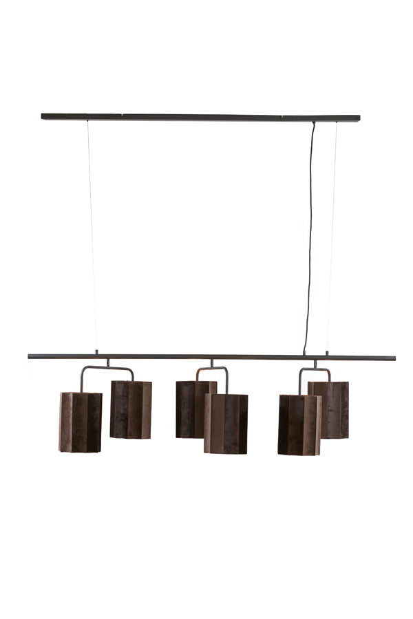 Light & Living hanglamp EDISA - bruin - 160x50x25cm