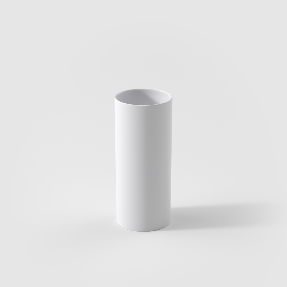 MetroChic Vase - White, 5.2'' x 12'', Premium Bone Porcelain
