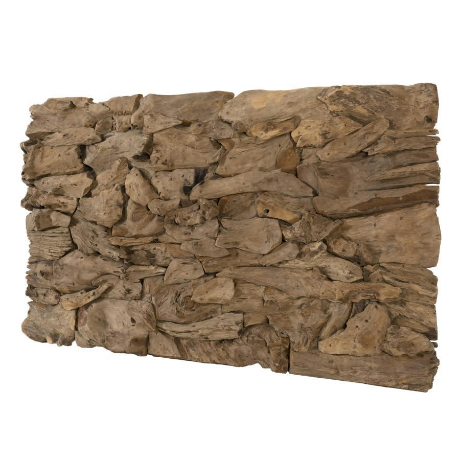 GEORGES - Décoration murale en bois teck 150x80