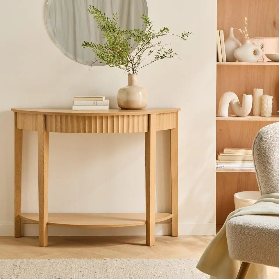 Calicosy - BOLOGNE Design haltafel - Licht hout - 40x100x76 cm