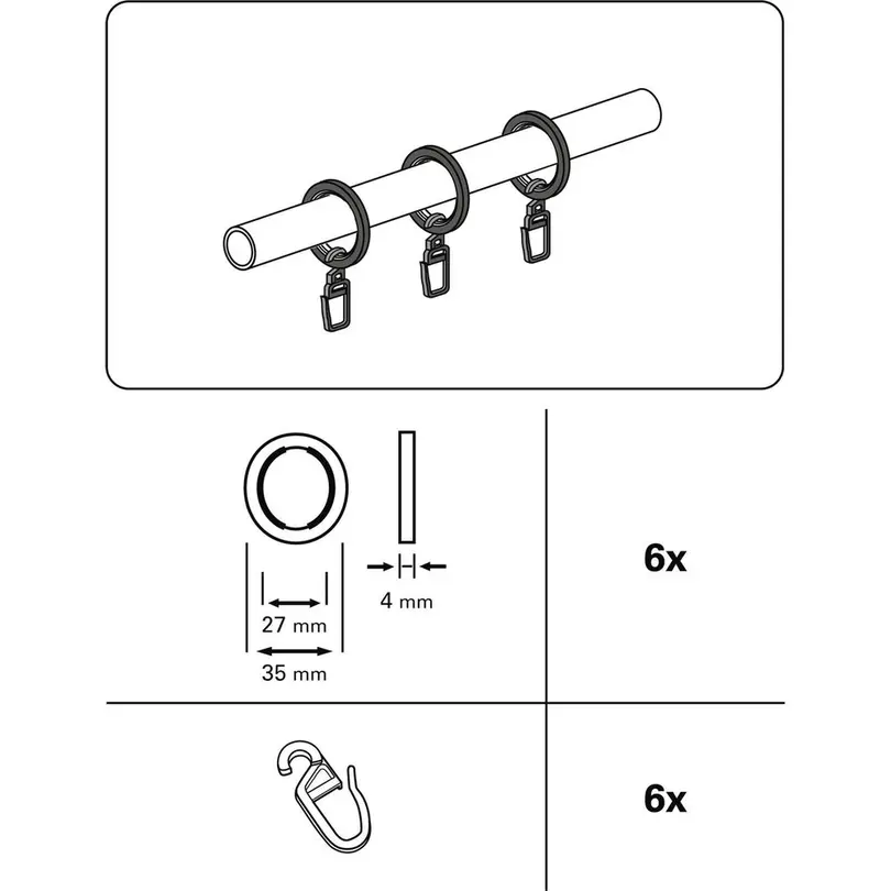 Ringe 6er-Set Kos