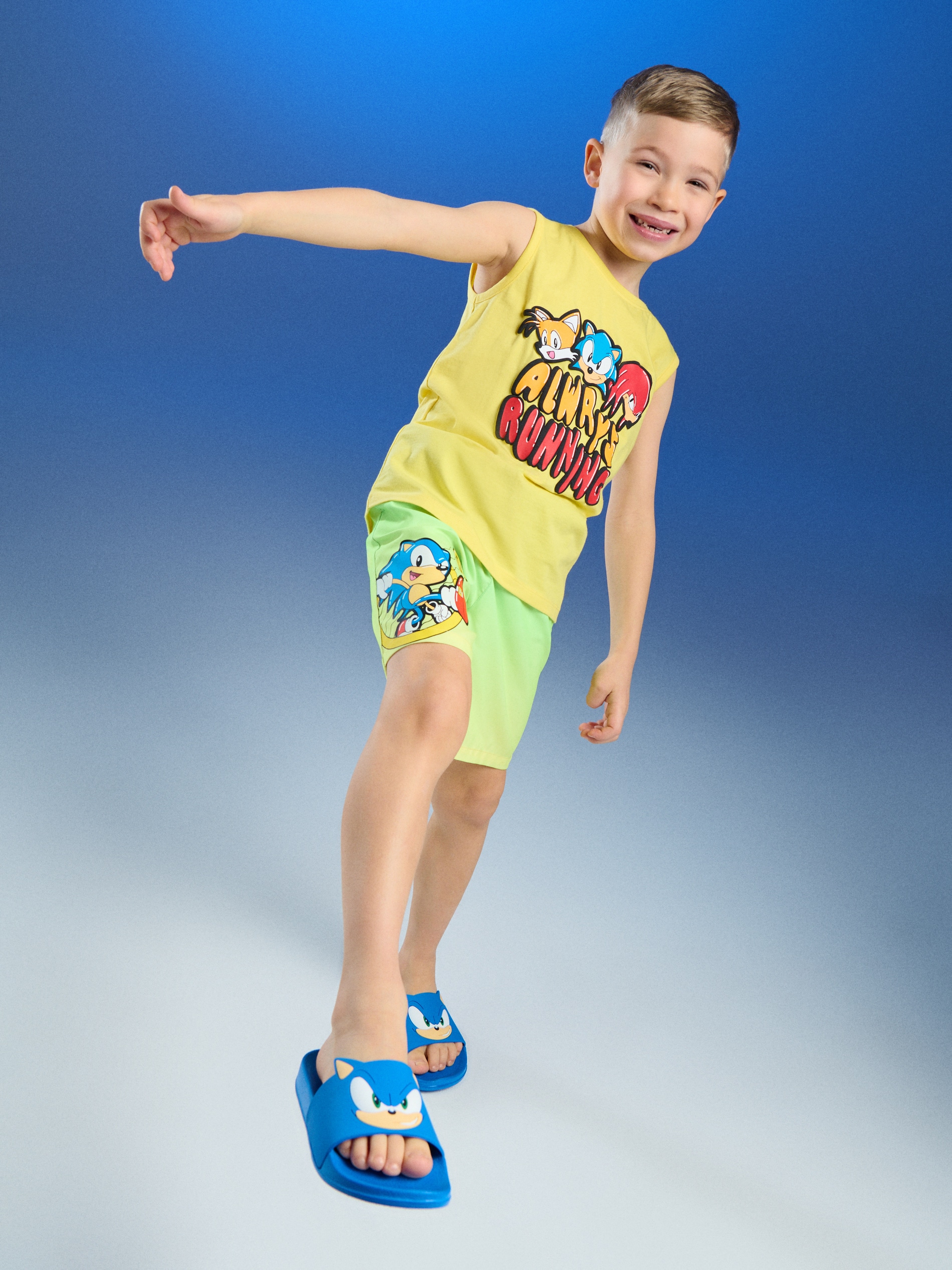 Klapki z nadrukiem Sonic the Hedgehog