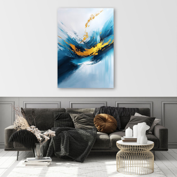 Feeby Obraz na płótnie, Marmur Niebieski Glamour 40x60