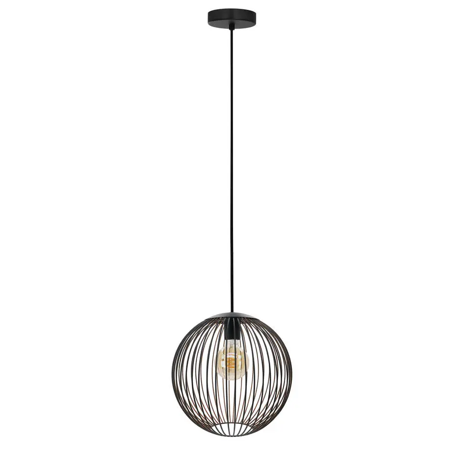 EGLO Almanzora Hanglamp - E27 - &Oslash; 32 cm - Staal - Zwart/Koper