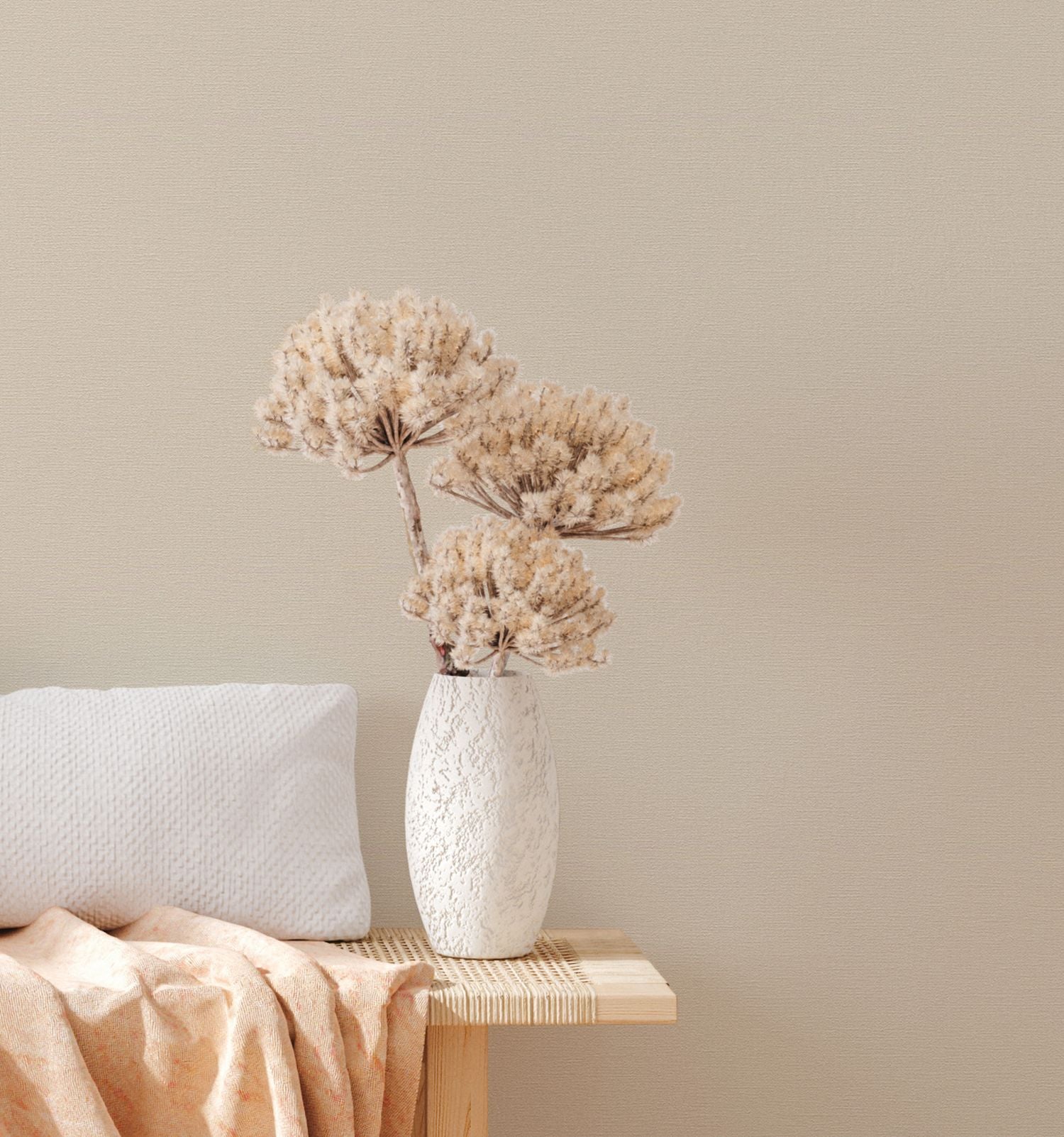 A.S. Création behang effen beige en crème - 53 cm x 10.05 m - AS-376031