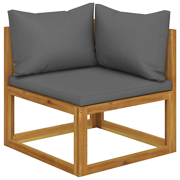 Banc de jardin 70 x 70 gris Helloshop26