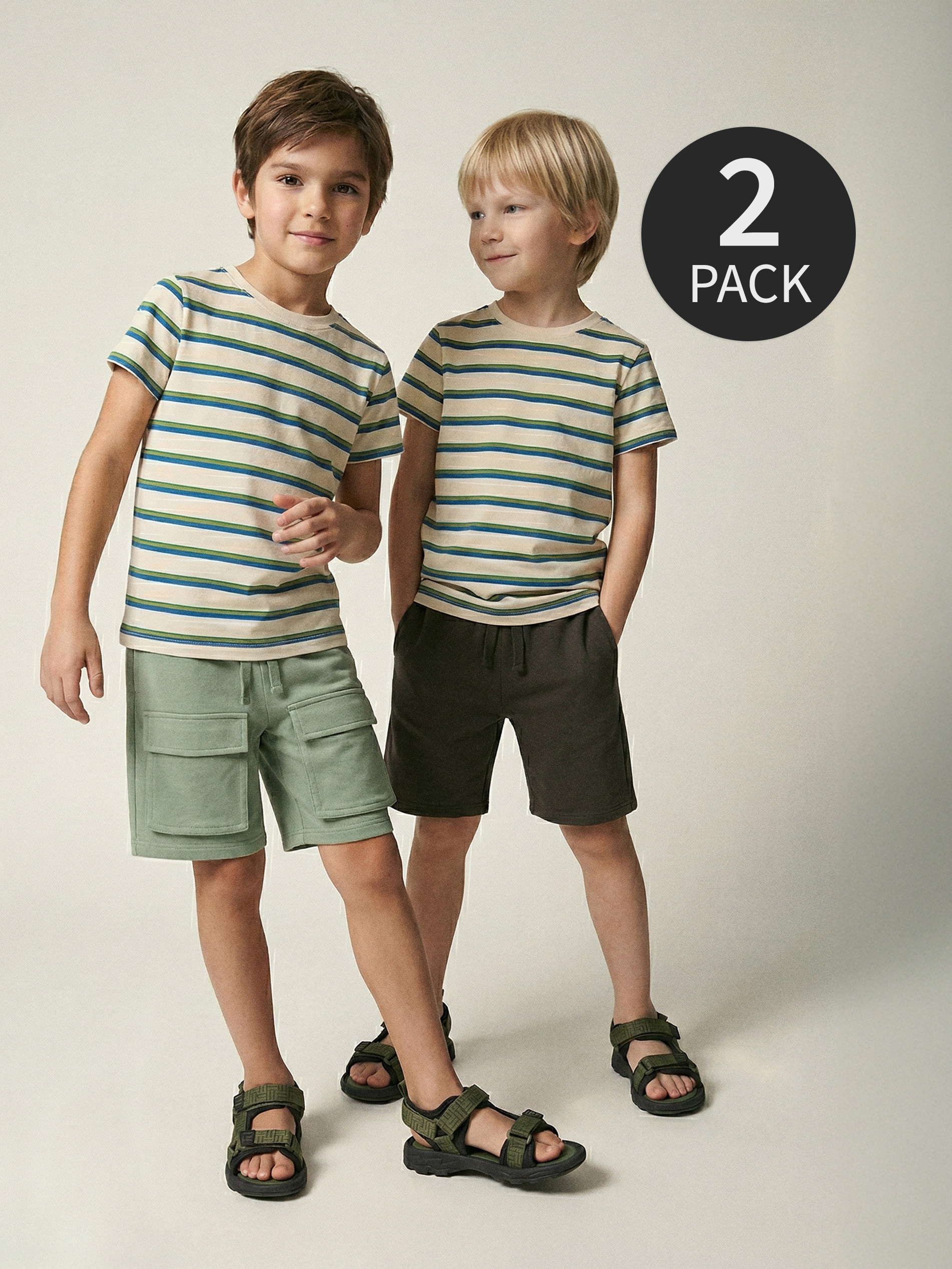Szorty dresowe z kieszeniami cargo 2 pack