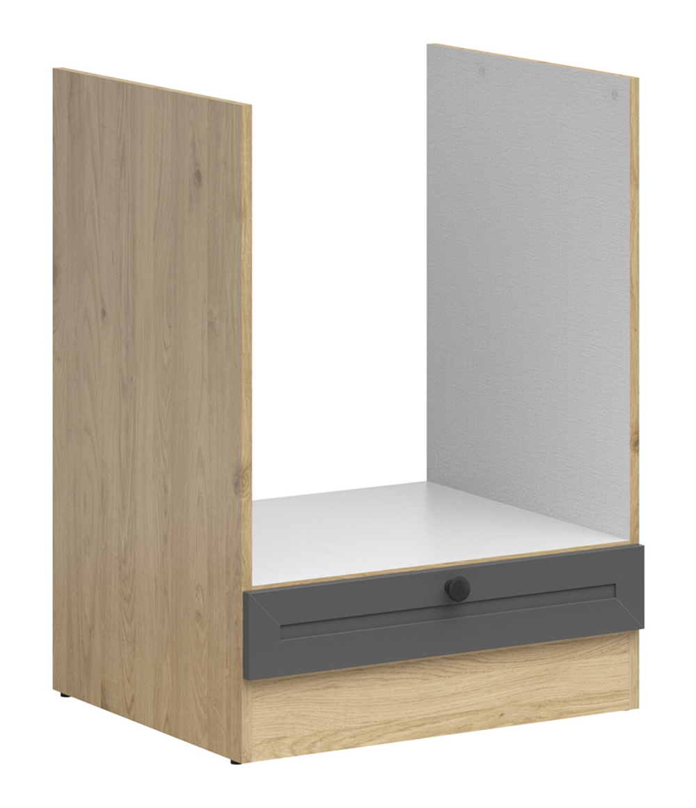 Szafka kuchenna pod zabudowę piekarnika Junona Line 60 cm dąb bernstein/grafit