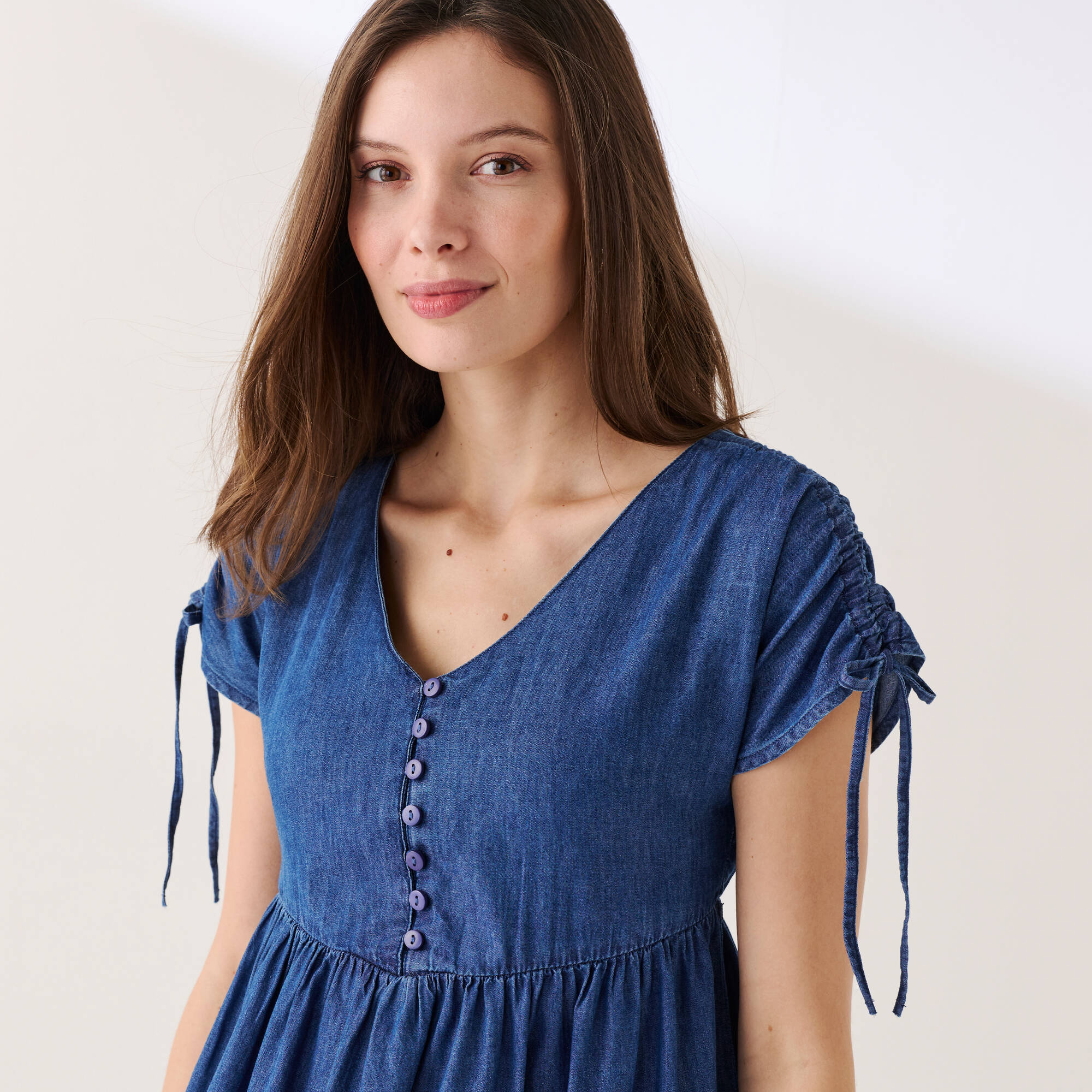 Robe longue en jean